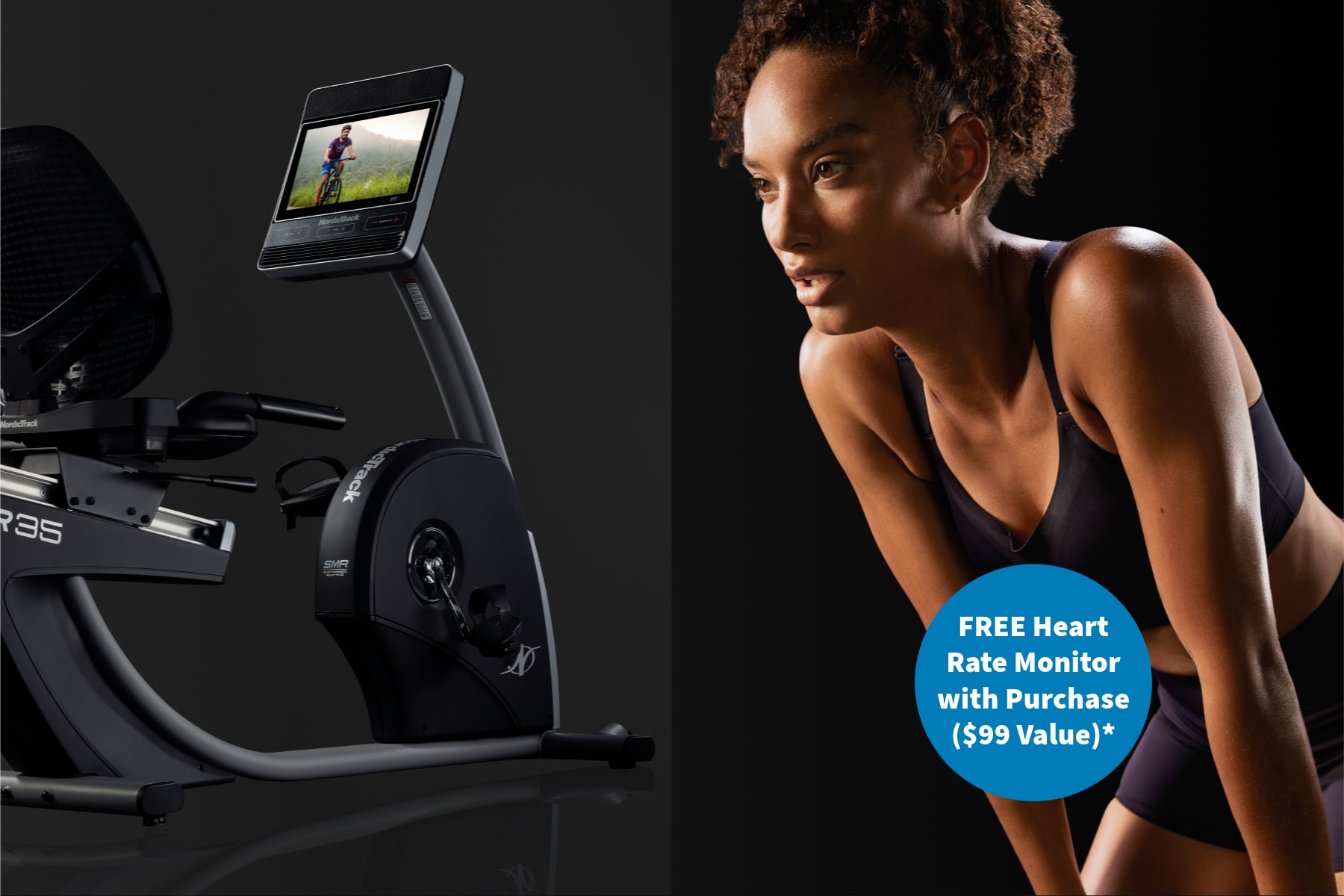 Commercial R35 Recumbent Exercise Bike NordicTrack